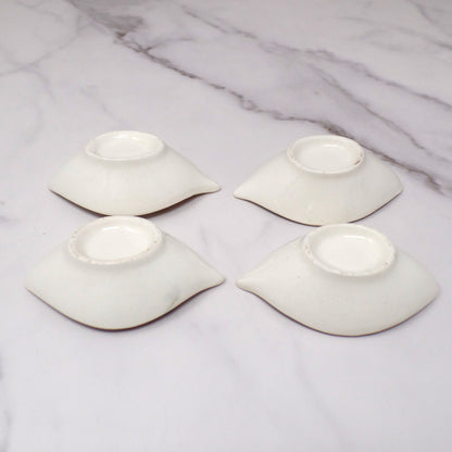 Vintage Hand-painted Ceramic Rooster Condiment Bowls - set of 4