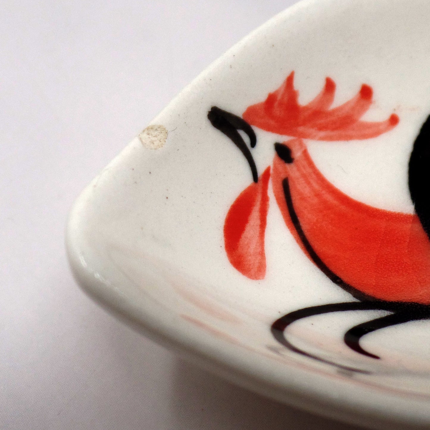 Vintage Hand-painted Ceramic Rooster Condiment Bowls - set of 4