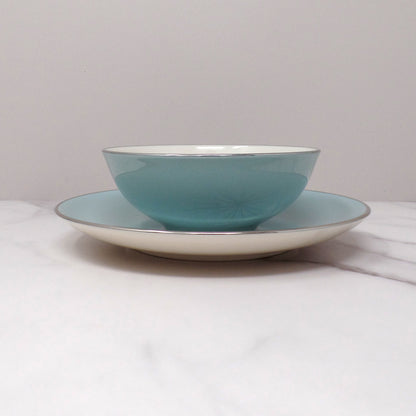 Vintage Franciscan Fine China MCM Silver Pine Cup and Saucer (1955-58)