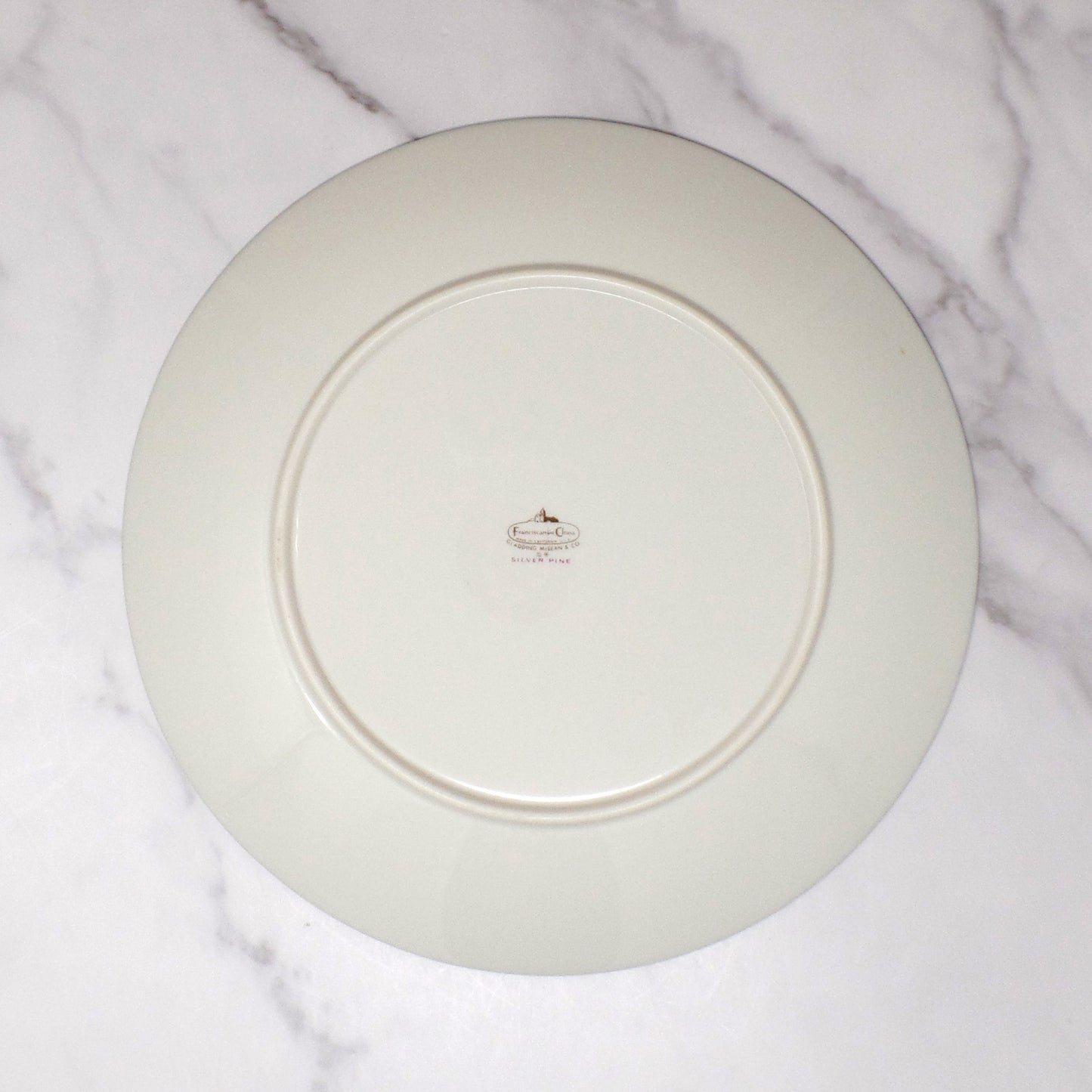 Vintage Franciscan Fine China MCM Silver Pine Dinner Plate (1955-58)