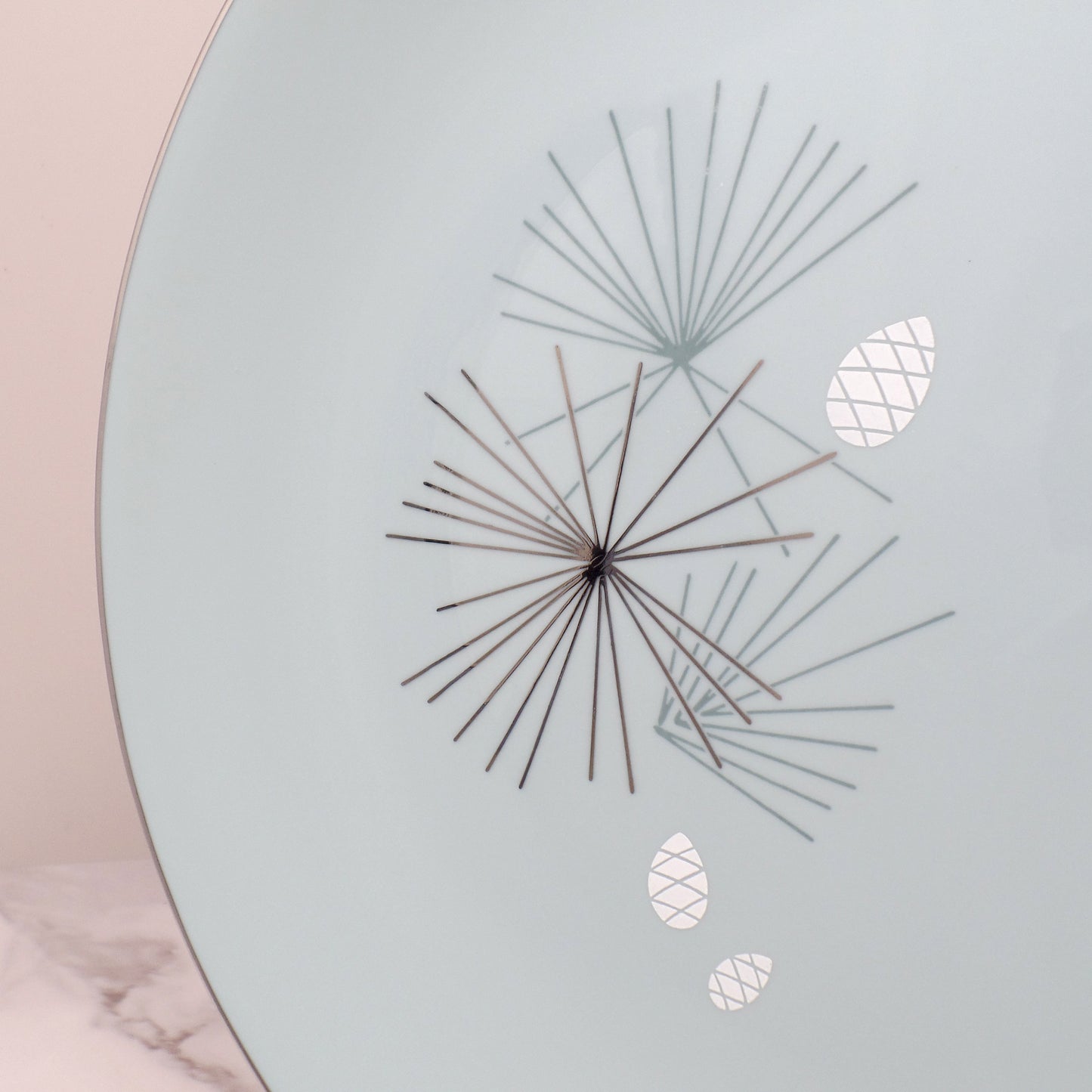 Vintage Franciscan Fine China MCM Silver Pine Dinner Plate (1955-58)