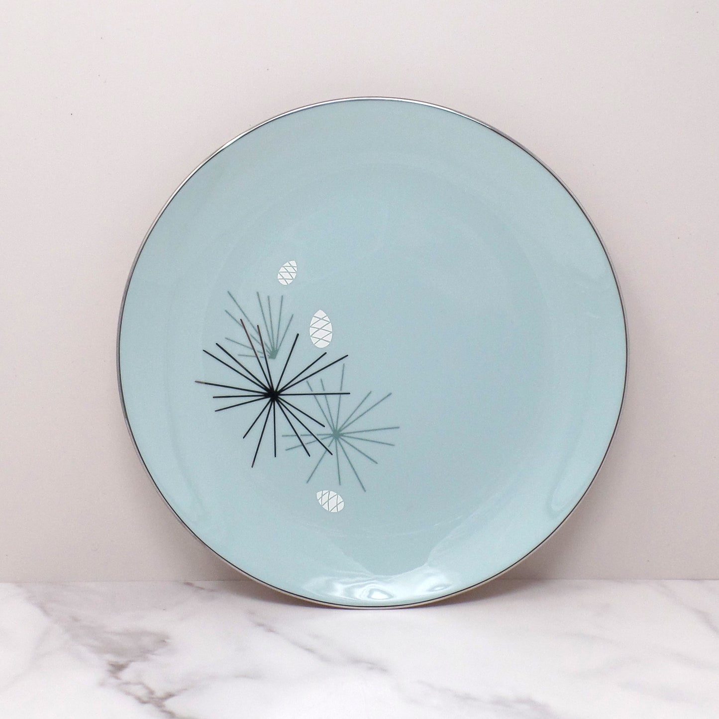 Vintage Franciscan Fine China MCM Silver Pine Salad Plate (1955-58)