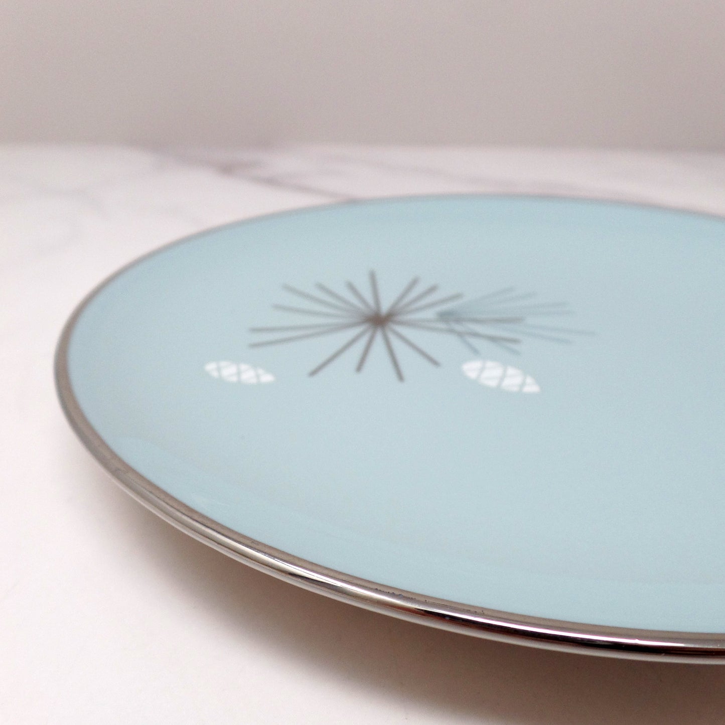 Vintage Franciscan Fine China MCM Silver Pine Bread & Butter / Dessert Plate (1955-58)