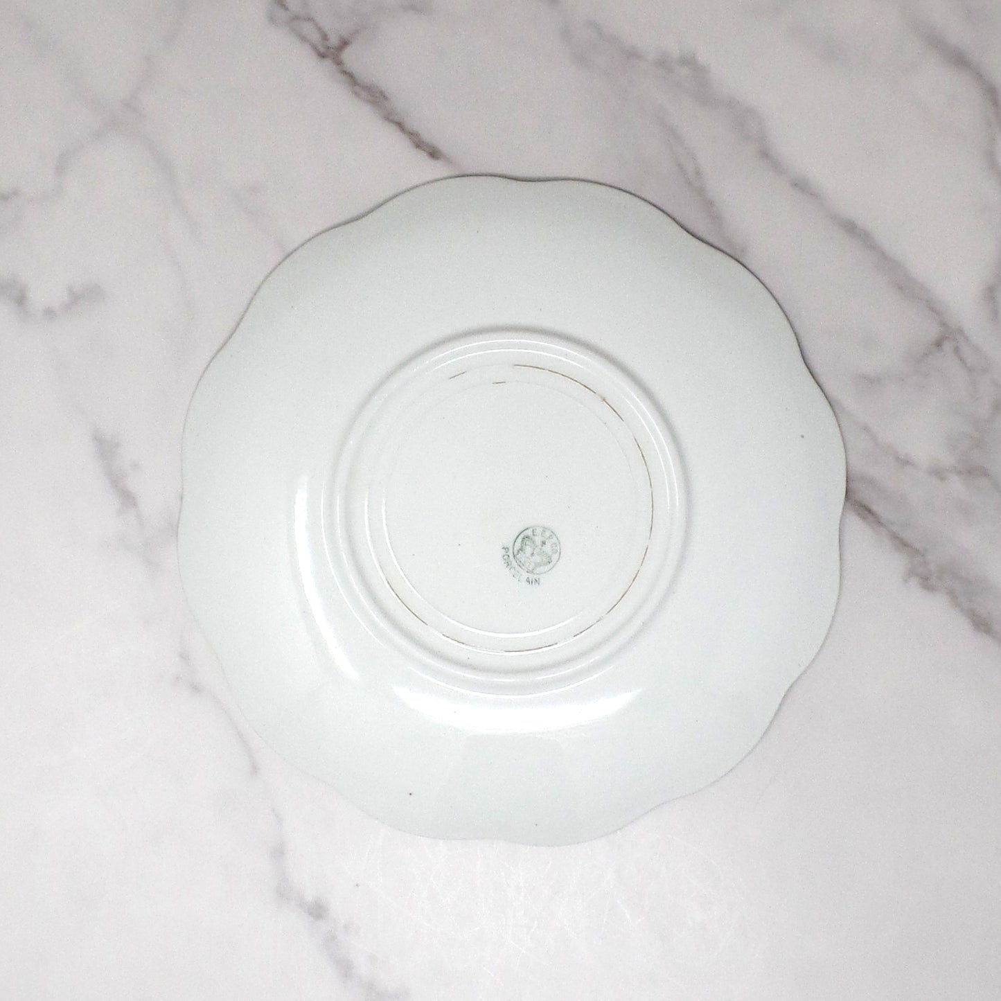 Antique East End Pottery Co. Porcelain Plate, Cherries & Blossoms (1894-1910)