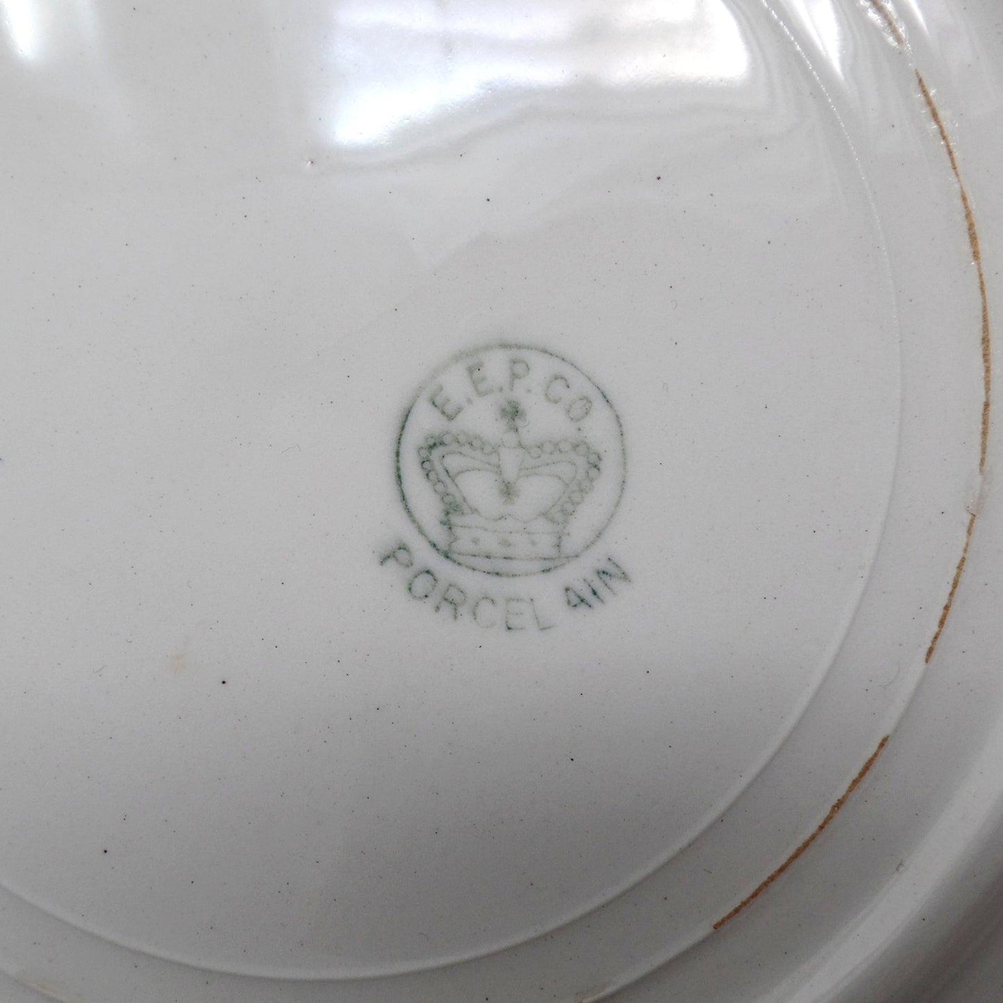 Antique East End Pottery Co. Porcelain Plate, Cherries & Blossoms (1894-1910)