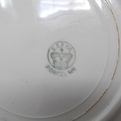 Antique East End Pottery Co. Porcelain Plate, Cherries & Blossoms (1894-1910)