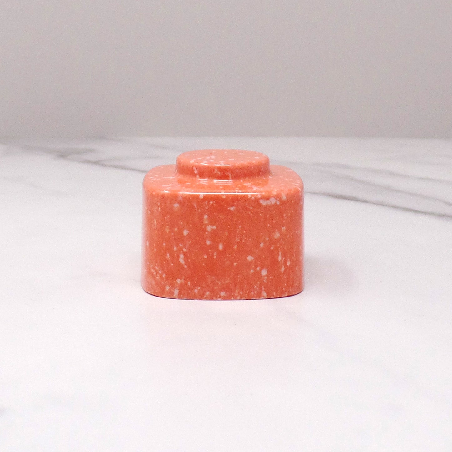 Vintage Brookpark Melmac / Melamine Salt Shaker, Speckled Coral (1950s)