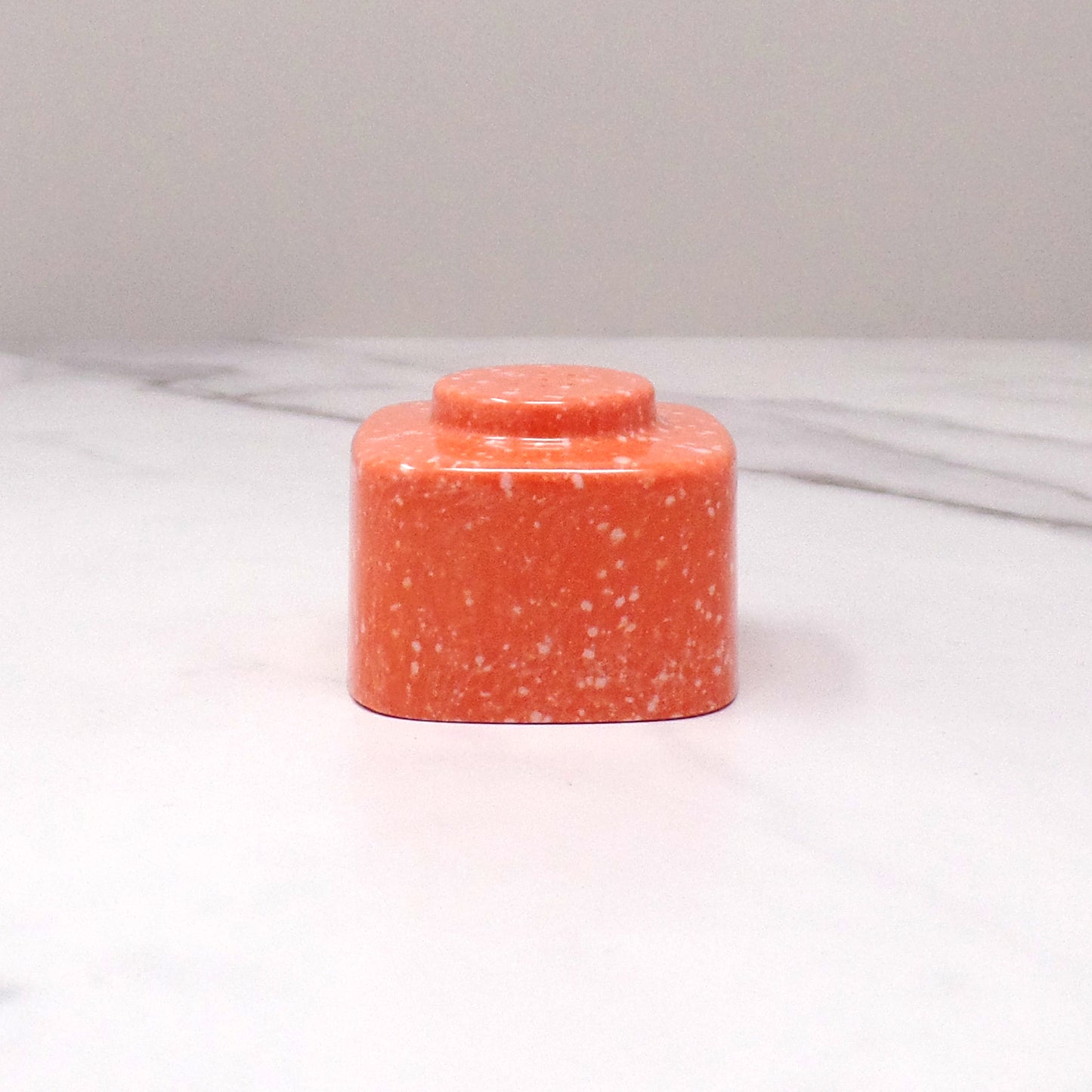 Vintage Brookpark Melmac / Melamine Salt Shaker, Speckled Coral (1950s)