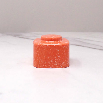 Vintage Brookpark Melmac / Melamine Salt Shaker, Speckled Coral (1950s)