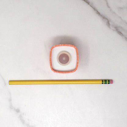 Vintage Brookpark Melmac / Melamine Salt Shaker, Speckled Coral (1950s)