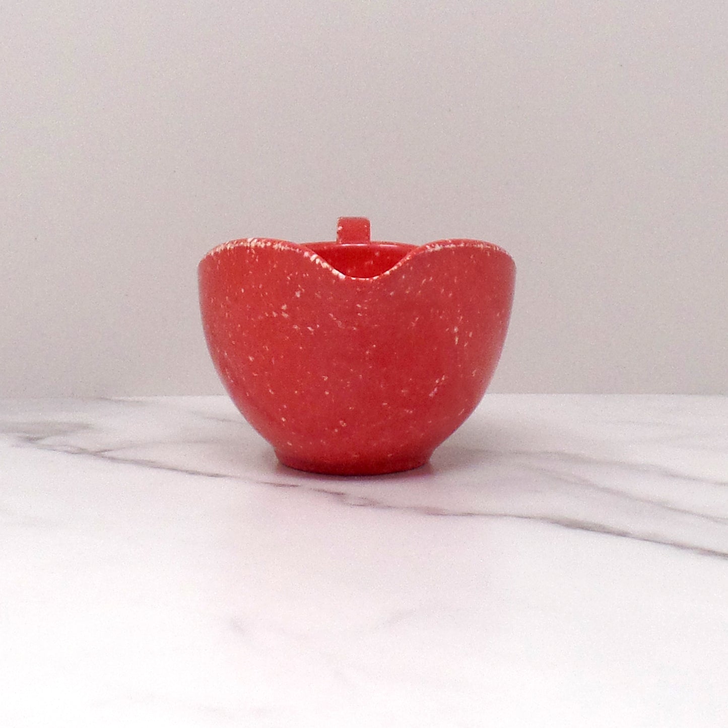 Vintage Joan Luntz Gaiety Melmac / Melamine Cream Pitcher, Speckled Red (1950s)