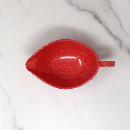 Vintage Joan Luntz Gaiety Melmac / Melamine Cream Pitcher, Speckled Red (1950s)