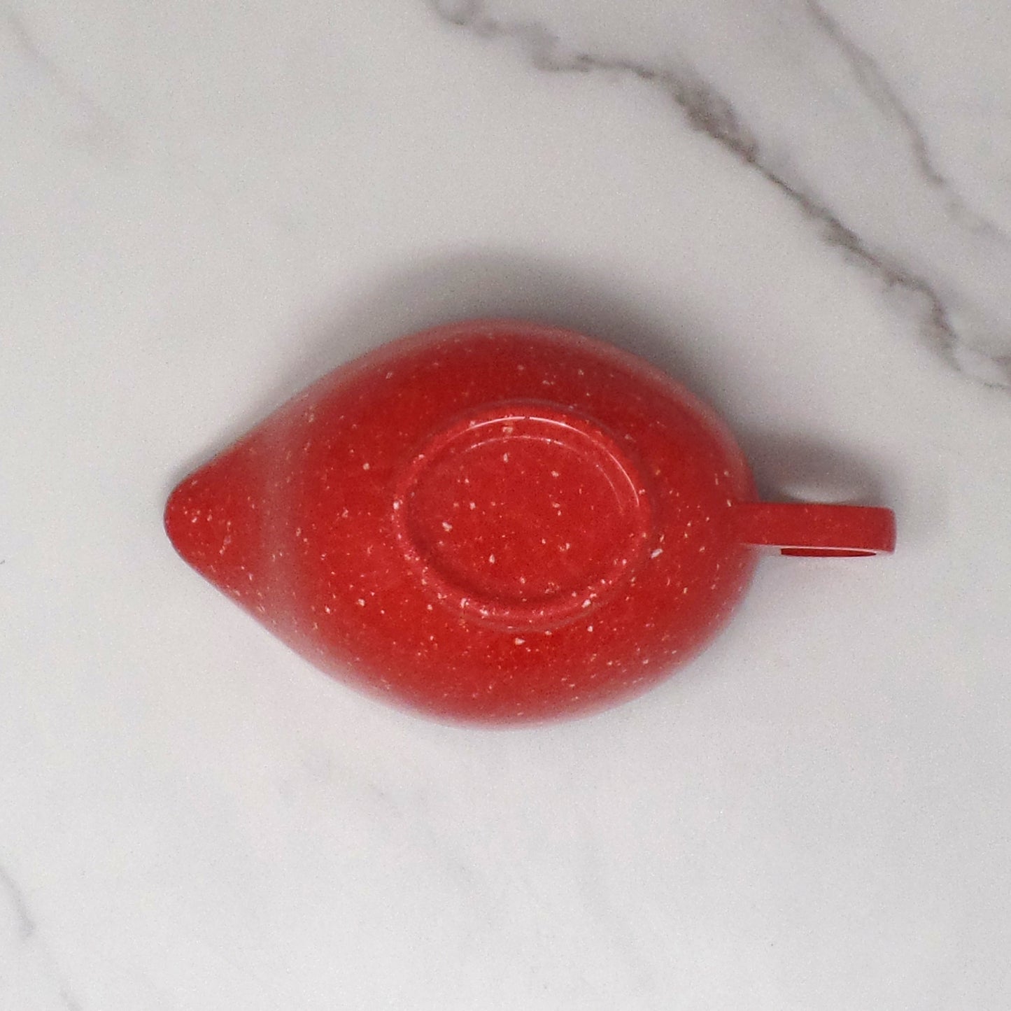 Vintage Joan Luntz Gaiety Melmac / Melamine Cream Pitcher, Speckled Red (1950s)