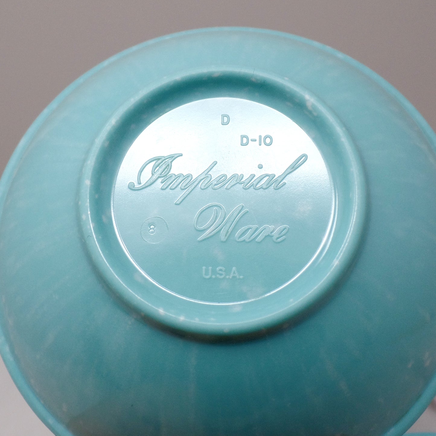 Vintage Melmac / Melamine Imperial Ware 4” Bowl (D-10), Speckled Turquoise & Gray - set of 3 (1950s)