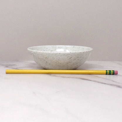 Vintage Joan Luntz Gaiety Melmac / Melamine 4-3/4” Bowl, Speckled Gray and White - set of 3 (1950s)