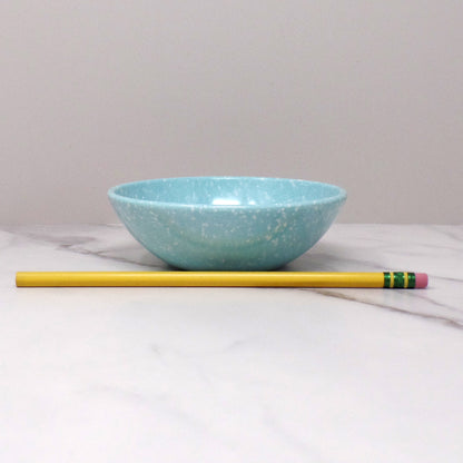 Vintage Joan Luntz Gaiety Melmac / Melamine 4-3/4” Bowl, Speckled Turquoise - set of 4 (1950s)