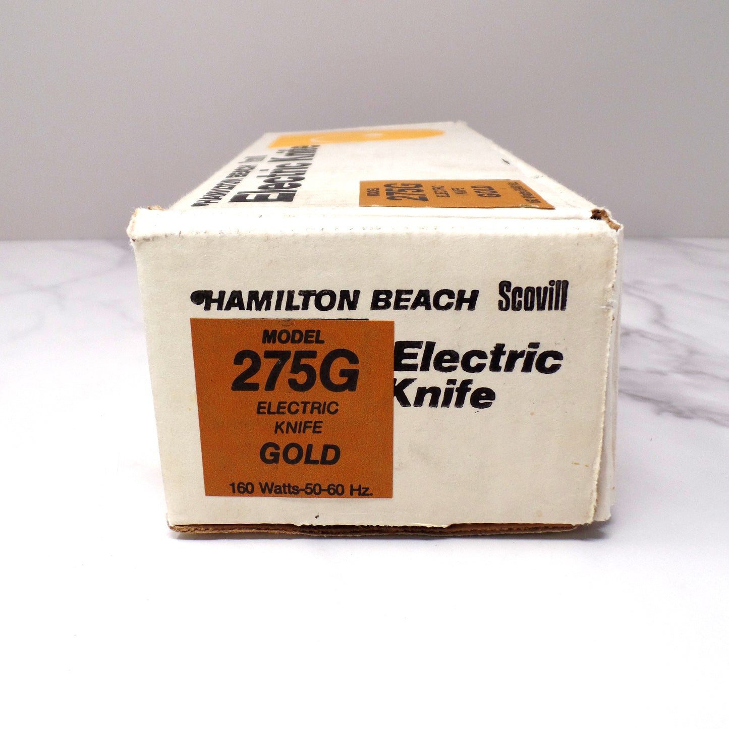Vintage Hamilton Beach Scovill Electric Knife, Gold 275-G, with Original Box & Documents (1979)