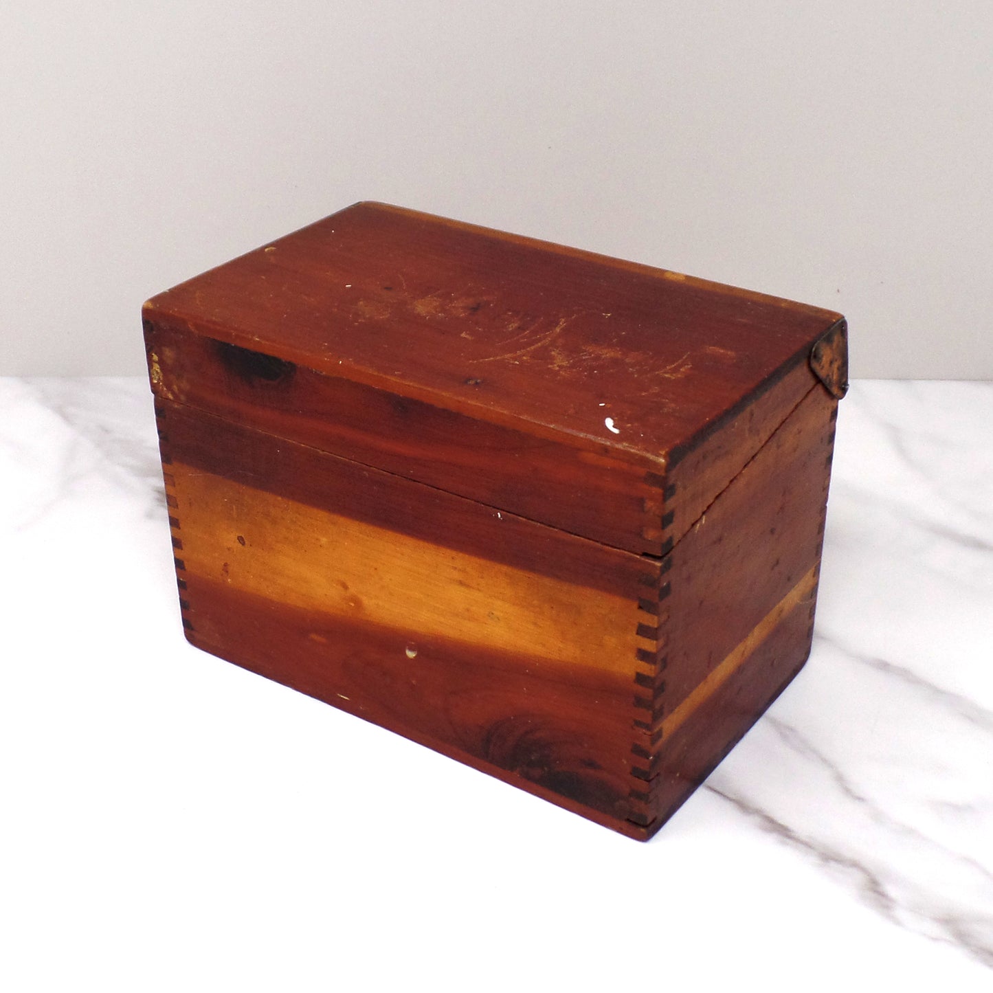 Vintage Wood Recipe Box