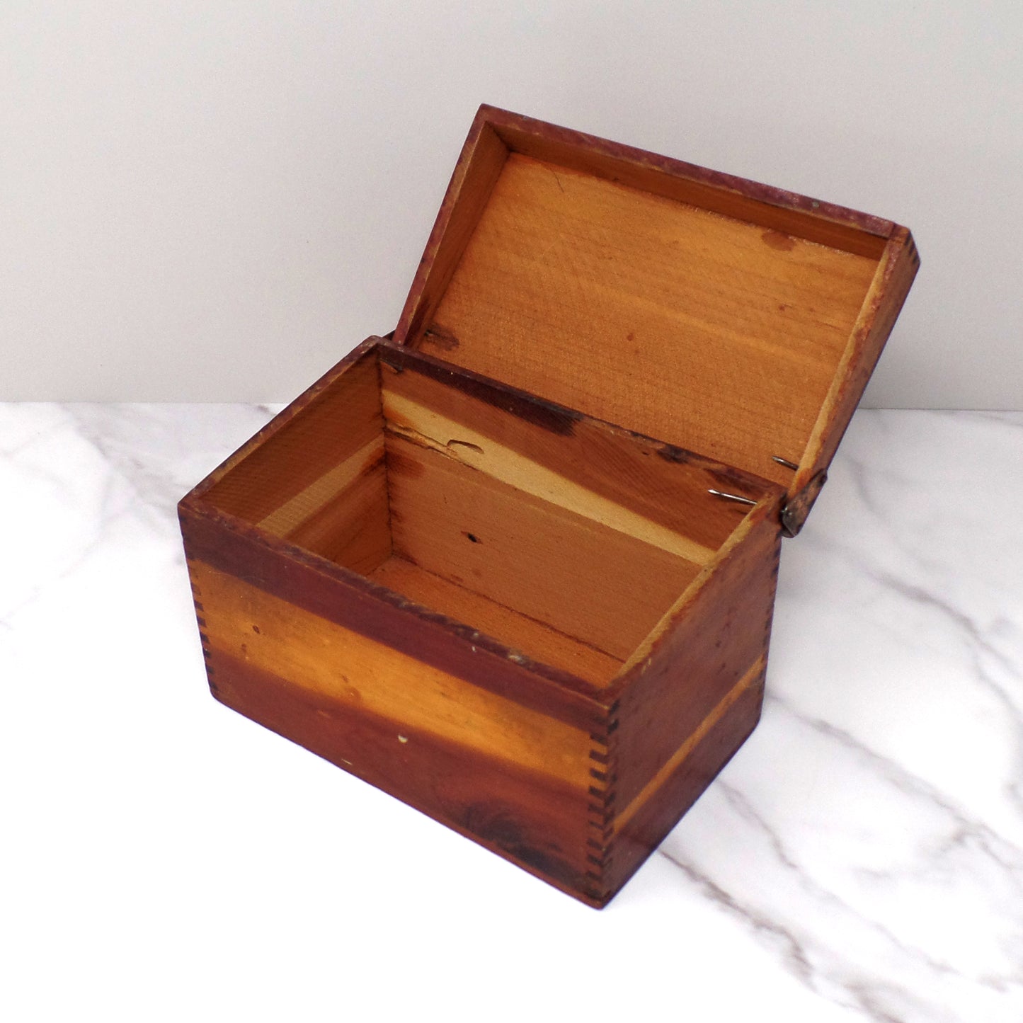 Vintage Wood Recipe Box