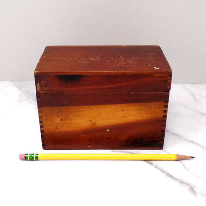 Vintage Wood Recipe Box