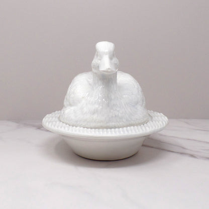 Vintage Ceramic Covered Duck Dish