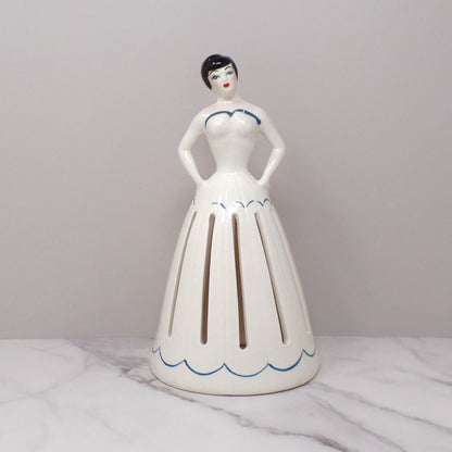Vintage Ceramic Napkin Girl (1950s)