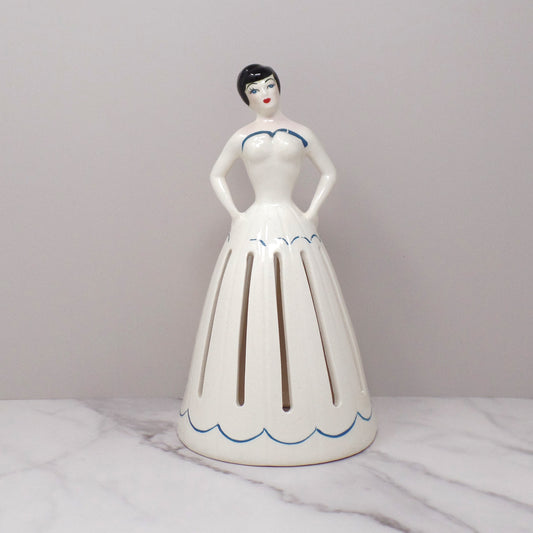 Vintage Ceramic Napkin Girl (1950s)