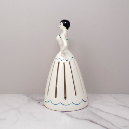 Vintage Ceramic Napkin Girl (1950s)