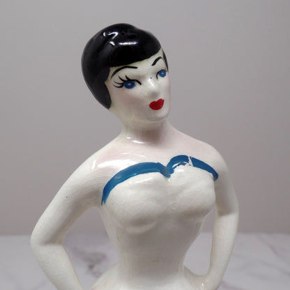 Vintage Ceramic Napkin Girl (1950s)