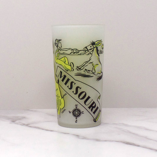 Vintage Hazel Atlas Frosted Missouri Glass, 10 oz (1950s-1960s)