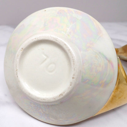 Vintage Pearl China Co. Iridescent Cream & 22KT Gold Cream & Sugar Set (1950s-1960s)