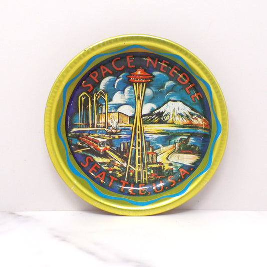 Vintage Space Needle Souvenir Coaster (1980s)