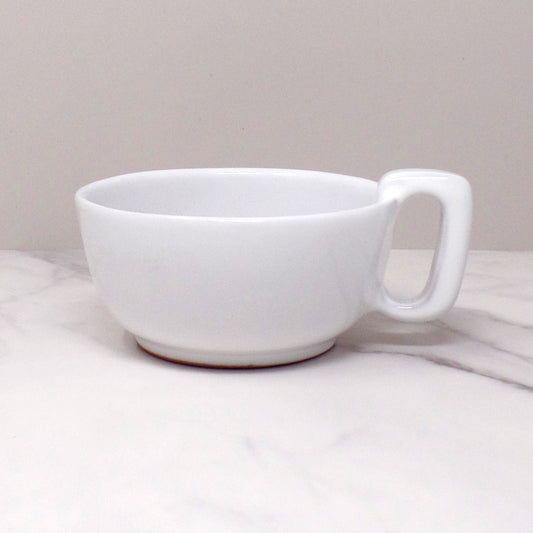 Vintage Frankoma Plainsman Ceramic Soup Mug (4SC): White Sand (1970s)
