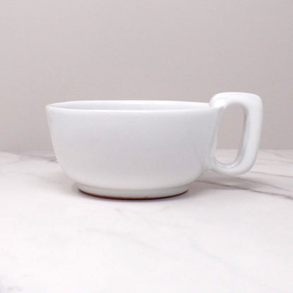 Vintage Frankoma Plainsman Ceramic Soup Mug (4SC): White Sand (1970s)