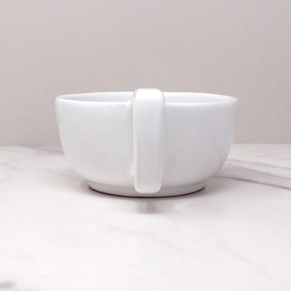 Vintage Frankoma Plainsman Ceramic Soup Mug (4SC): White Sand (1970s)