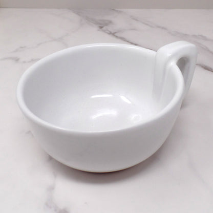 Vintage Frankoma Plainsman Ceramic Soup Mug (4SC): White Sand (1970s)