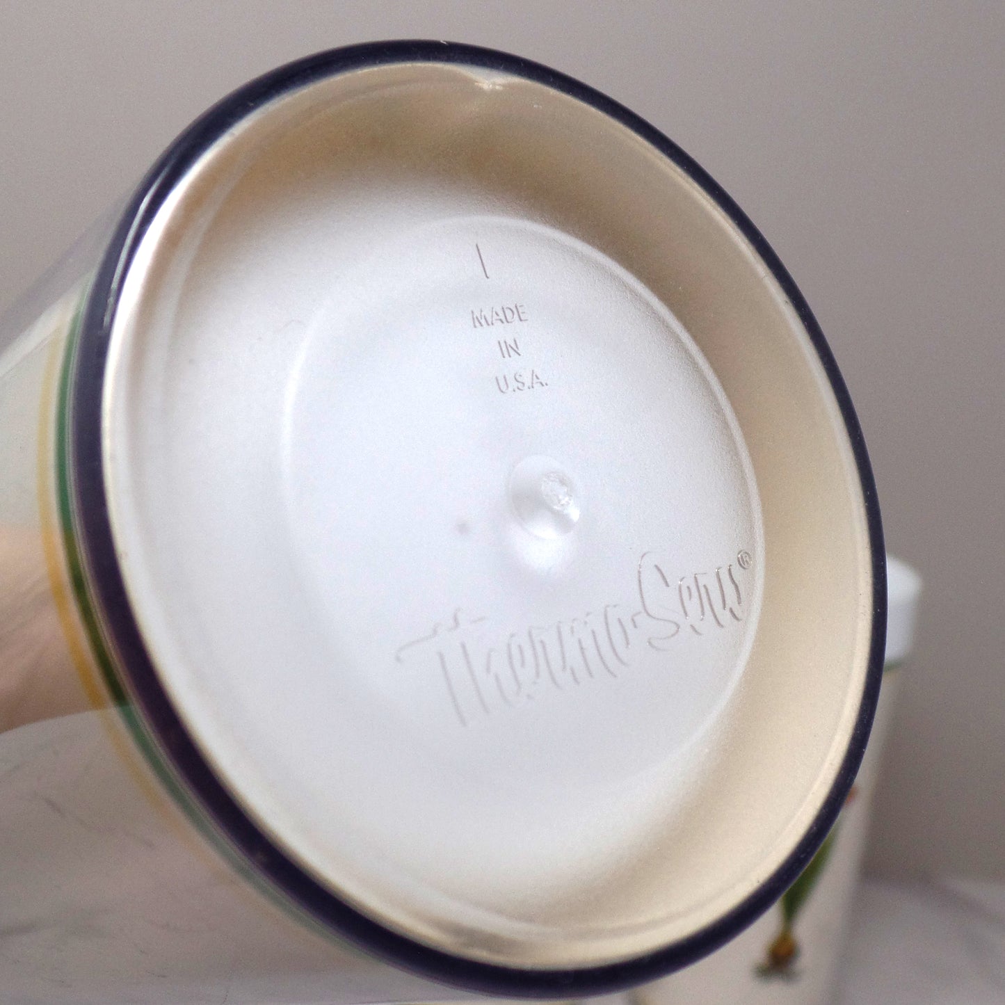 Vintage Thermo-Serv Plastic Double-walled 12 oz Tumblers, Floral, set of 4 (1980)