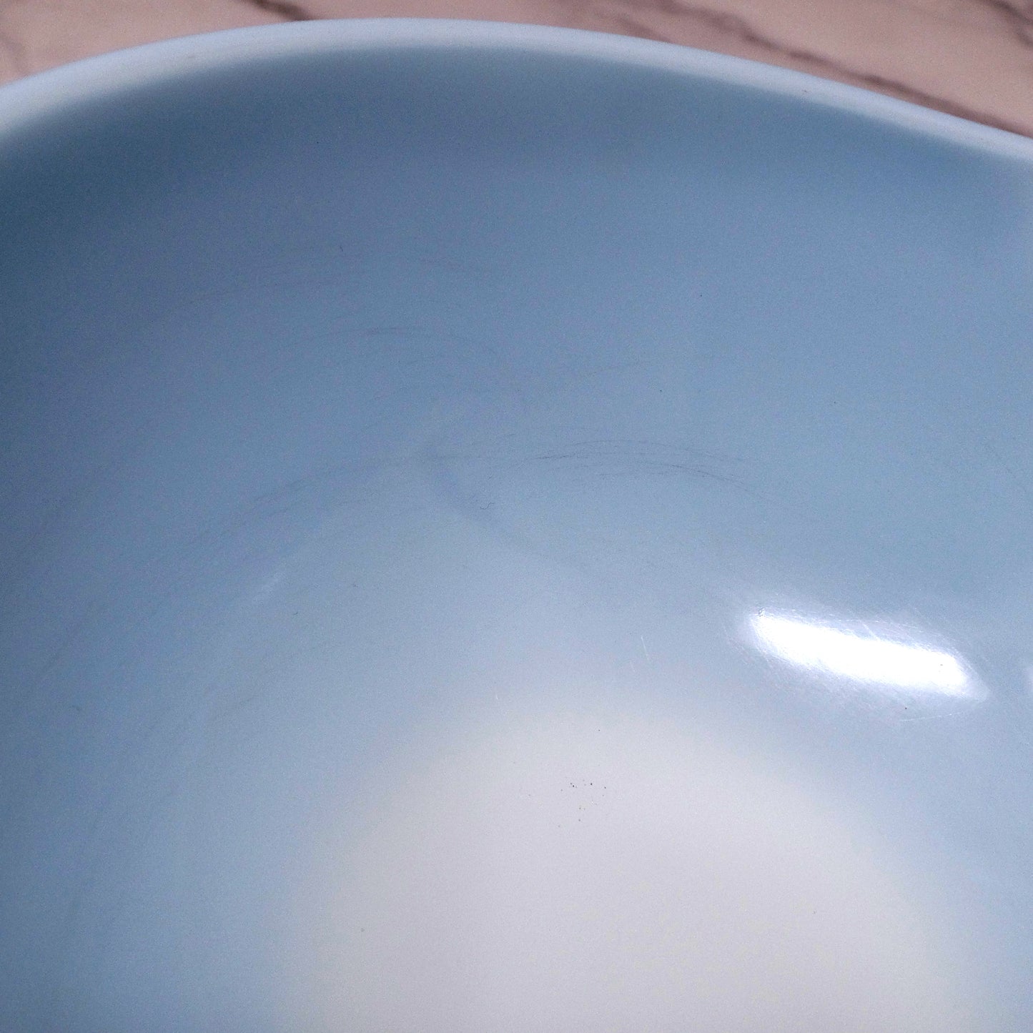 Vintage Pyrex Full Set of Four Cinderella Nesting Mixing Bowls, Snowflake Blue (441, 442, 443, 444) (1950s-1960s)