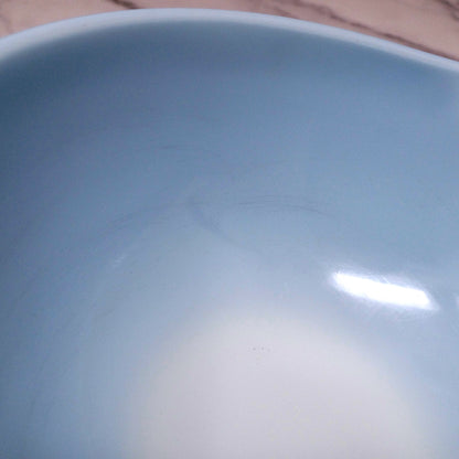 Vintage Pyrex Full Set of Four Cinderella Nesting Mixing Bowls, Snowflake Blue (441, 442, 443, 444) (1950s-1960s)