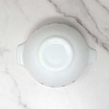 Vintage Pyrex Full Set of Four Cinderella Nesting Mixing Bowls, Snowflake Blue (441, 442, 443, 444) (1950s-1960s)