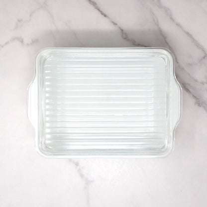 Vintage Pyrex 1 1/2 Qt Refrigerator Dish (503) with Lid, Butterprint (1957-68)
