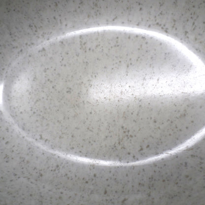 Vintage Joan Luntz Gaiety Melmac Oval Serving Bowl, Speckled White / Gray (1950s)