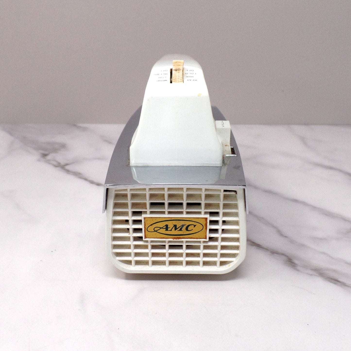 Vintage AMC Handheld Electric Mixer (model 596-INO) with Original Box and Documents (1964)