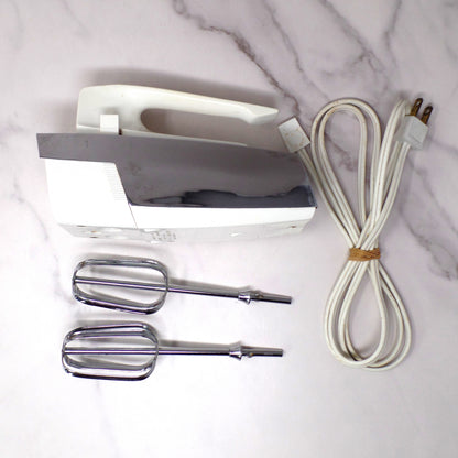 Vintage AMC Handheld Electric Mixer (model 596-INO) with Original Box and Documents (1964)