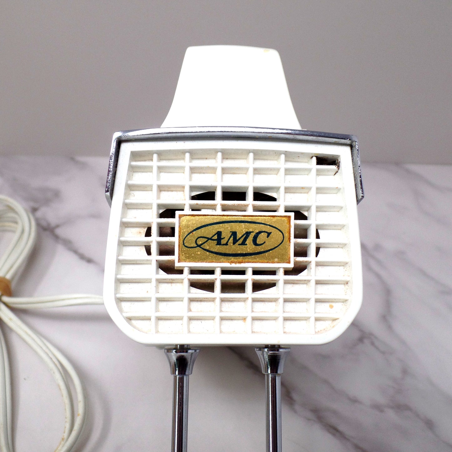 Vintage AMC Handheld Electric Mixer (model 596-INO) with Original Box and Documents (1964)