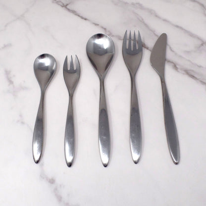 Vintage Wusthof Dreizack Pamir Stainless Steel Flatware, 5 pc Place Setting (1960s)