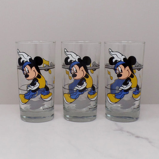 Vintage Minnie Mouse Aerobics 12 oz Glasses by Anchor Hocking - Set of 3 (1980s)