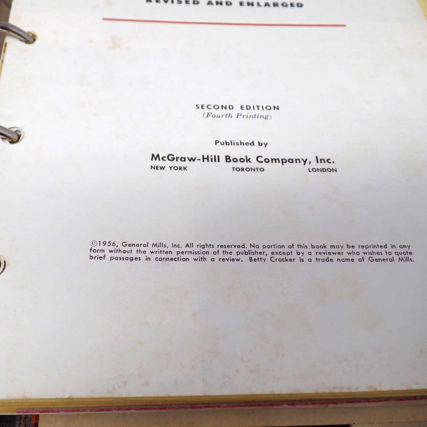 Vintage Betty Crocker's Picture Cook Book - Ring-bound, 2nd Edition / 4th Printing with Bonus Frankly Fancy Foods Booklet (1956)