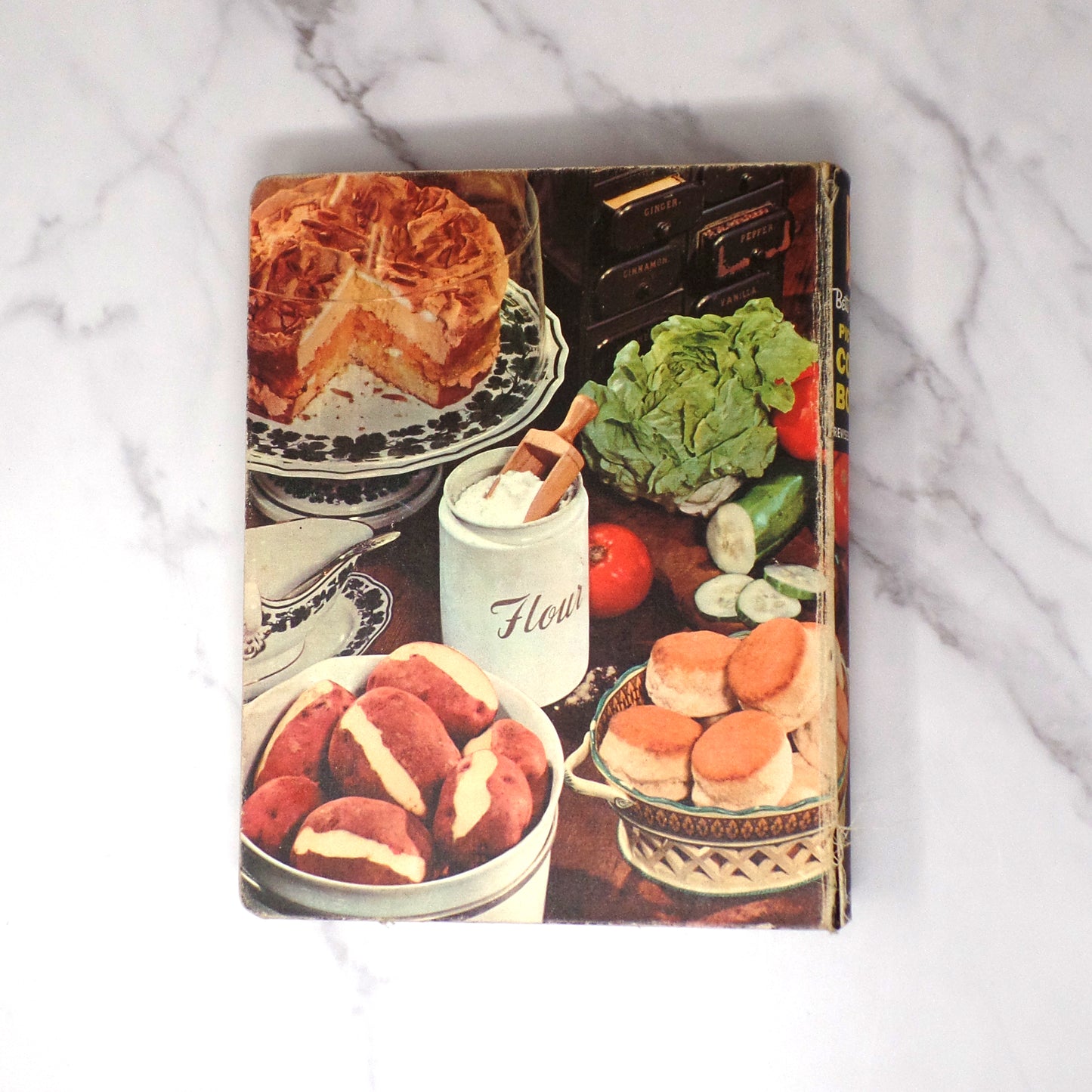 Vintage Betty Crocker's Picture Cook Book - Ring-bound, 2nd Edition / 4th Printing with Bonus Frankly Fancy Foods Booklet (1956)