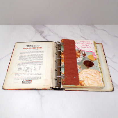 Vintage Betty Crocker's Picture Cook Book - Ring-bound, 2nd Edition / 4th Printing with Bonus Frankly Fancy Foods Booklet (1956)
